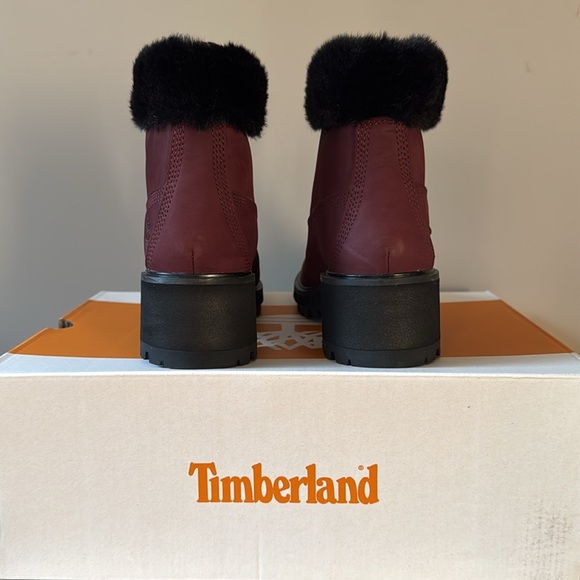 TIMBERLAND WOMEN’S KINSLEY 6” WATER RESISTANT BOOTS DARK PORT SIZE 7.5 - Picture 5 of 8